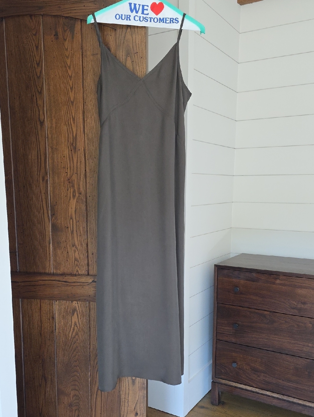 Jenni Kayne Slip Dress Size Medium Army Green